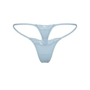 SKIMS Fits Everybody Lace String Thong in Denim Size Medium NWT